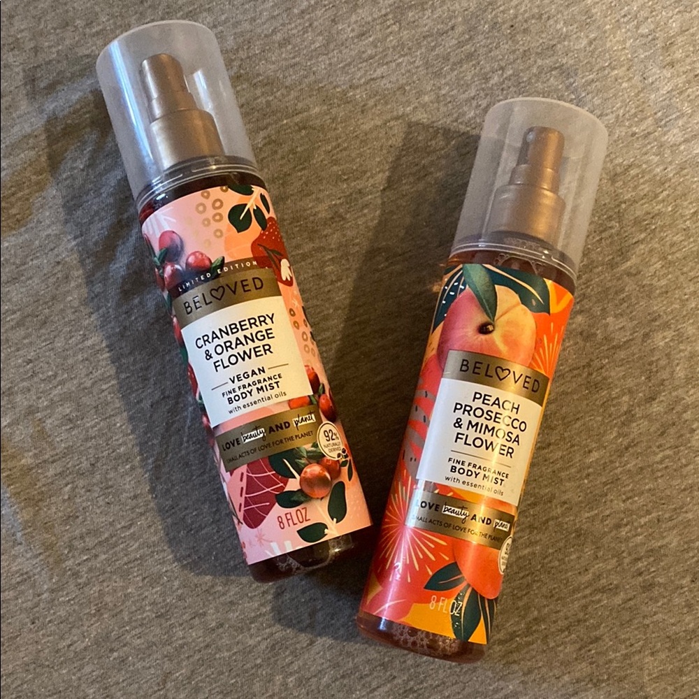 Cranberry & Orange Flower and Peach Prosecco & Mimosa Flower Body Mists